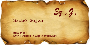 Szabó Gejza névjegykártya