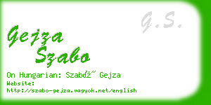 gejza szabo business card